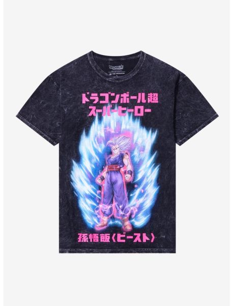 Guys Graphic Tees Dragon Ball Super Gohan Beast Mineral Wash T-Shirt