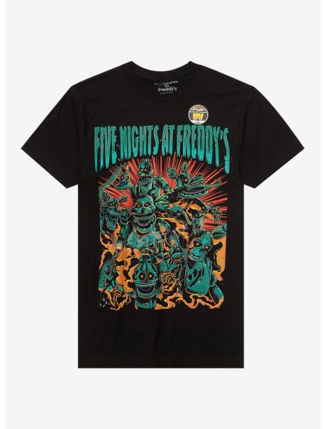 Graphic Tees Five Nights At Freddy's Metal Animatronics T-Shirt Guys