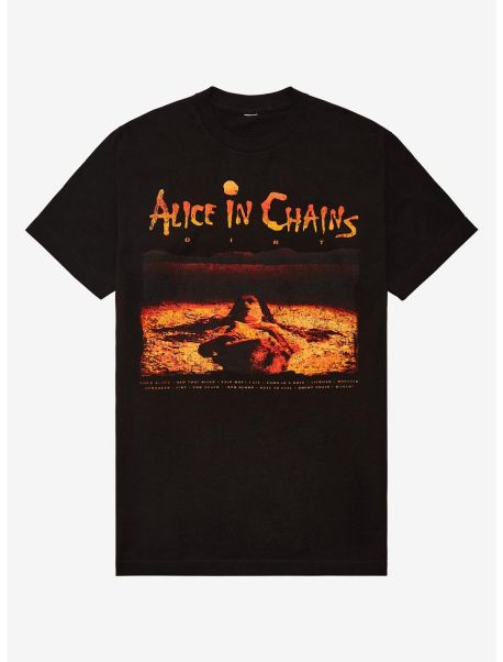 Alice In Chains Dirt Tracklist T-Shirt Graphic Tees Guys
