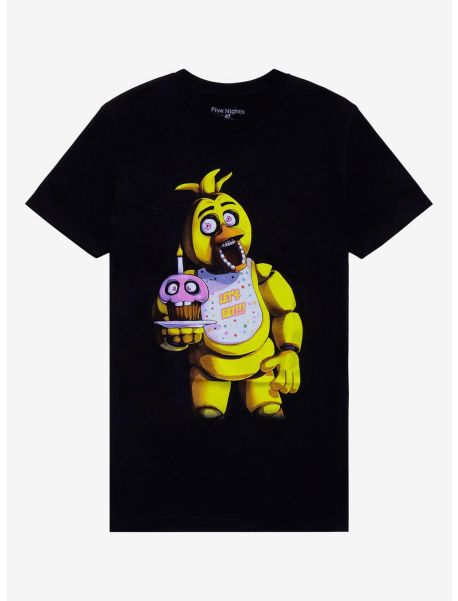 Five Nights At Freddy's Chica Cupcake T-Shirt Graphic Tees Guys