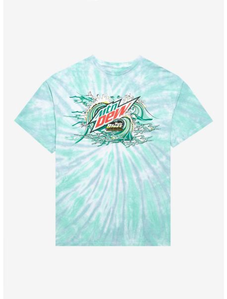 Guys Mountain Dew Baja Blast Tie-Dye T-Shirt Graphic Tees