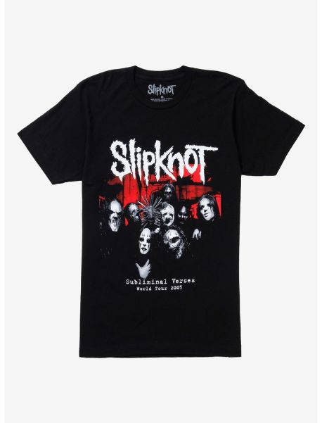 Guys Graphic Tees Slipknot Subliminal Verse World Tour T-Shirt