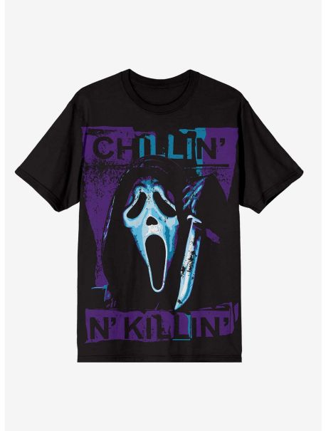 Guys Graphic Tees Scream Ghost Face Jumbo Chillin' T-Shirt