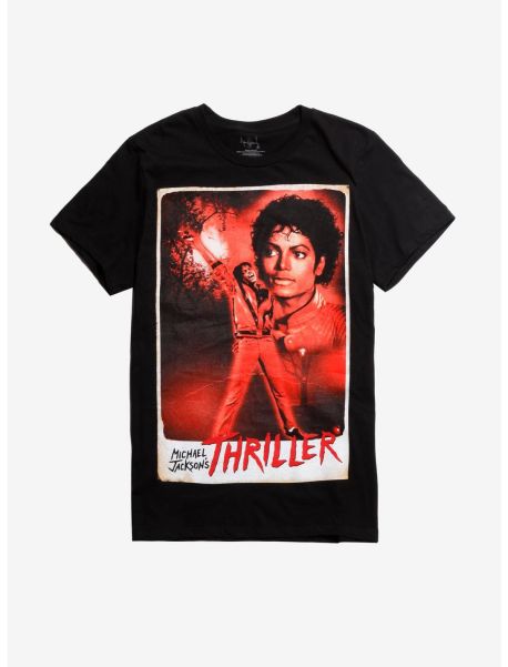 Michael Jackson Thriller Poster T-Shirt Graphic Tees Guys