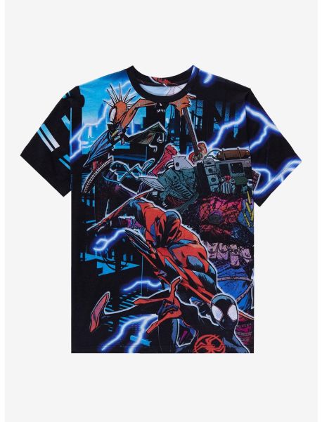 Graphic Tees Marvel Spider-Man Jumbo Scene Double-Sided T-Shirt Guys