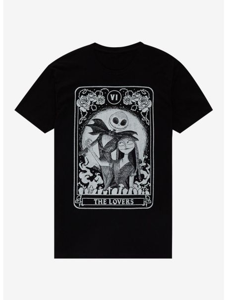 Guys The Nightmare Before Christmas Tarot Card Lovers T-Shirt Graphic Tees