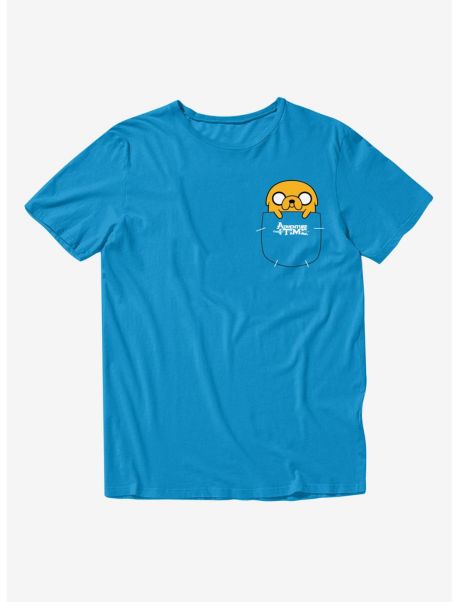 Adventure Time Jake Pocket T-Shirt Graphic Tees Guys