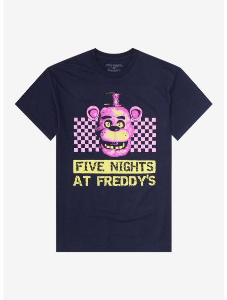 Five Nights At Freddy's Checkered T-Shirt Graphic Tees Guys