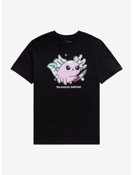 Guys Graphic Tees Axolotl With Knife T-Shirt