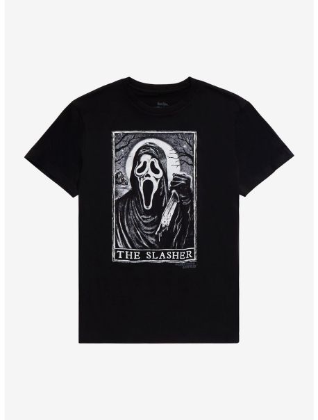 Graphic Tees Scream Ghost Face The Slasher Tarot Card T-Shirt Guys