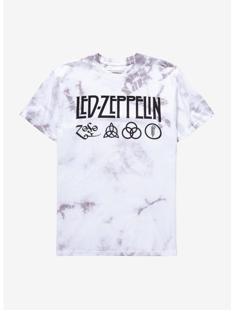 Led Zeppelin Zoso Logo Tie-Dye T-Shirt Guys Graphic Tees