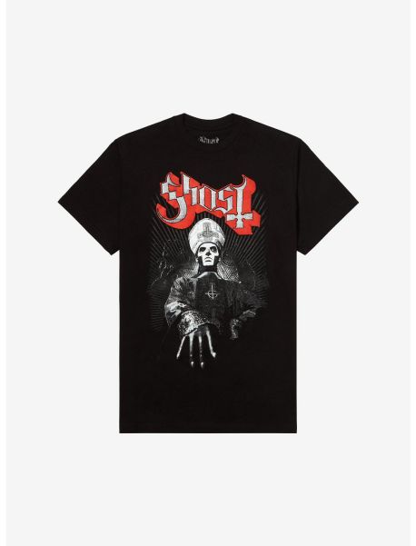 Graphic Tees Ghost Papa Emeritus Hand T-Shirt Guys