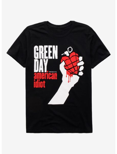 Green Day American Idiot T-Shirt Guys Graphic Tees