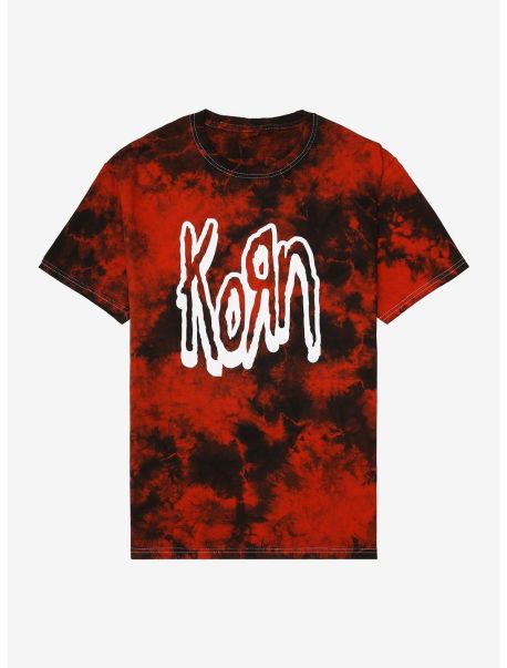 Korn Logo Tie-Dye T-Shirt Graphic Tees Guys