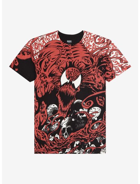 Graphic Tees Marvel Spider-Man Carnage Skull T-Shirt Guys