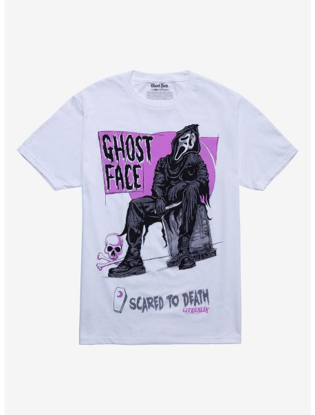 Graphic Tees Guys Scream Ghost Face Scared To Death T-Shirt