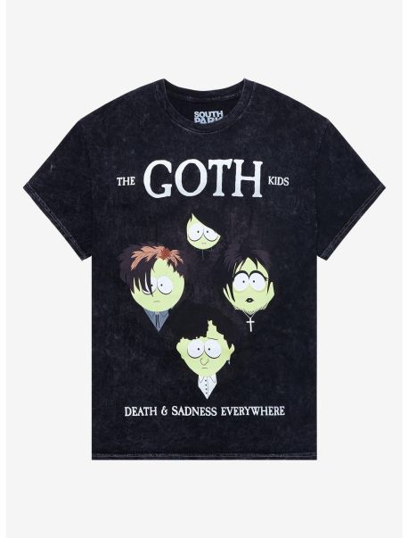 South Park The Goth Kids Mineral Wash T-Shirt Graphic Tees Guys