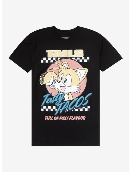 Sonic The Hedgehog Tails Tasty Tacos T-Shirt Guys Graphic Tees