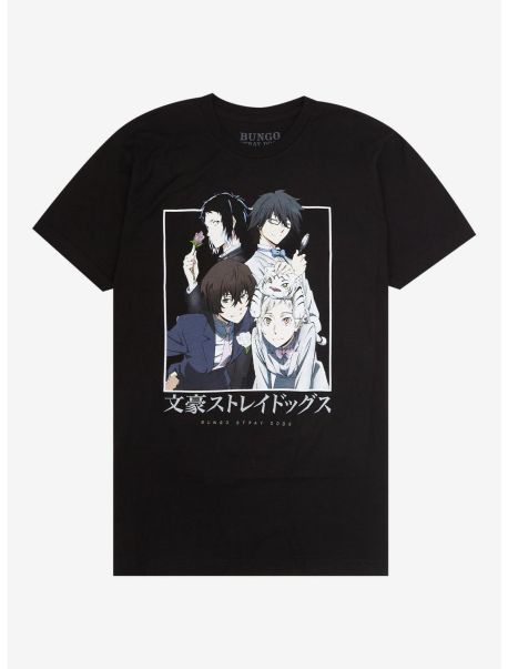 Guys Graphic Tees Bungo Stray Dogs Group Formal Suits T-Shirt