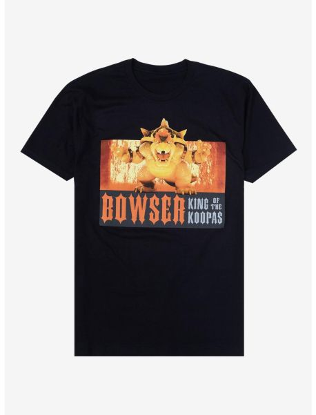 The Super Mario Bros. Movie Bowser T-Shirt Guys Graphic Tees