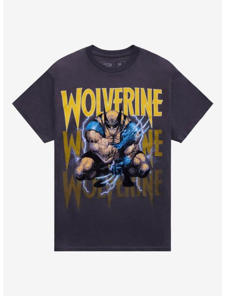 Graphic Tees Guys Marvel X-Men Wolverine Lightning T-Shirt