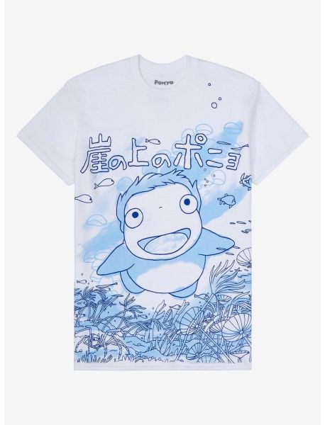 Graphic Tees Guys Studio Ghibli Ponyo Jumbo Graphic T-Shirt