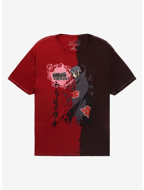 Guys Naruto Shippuden Itachi Split Wash T-Shirt Graphic Tees