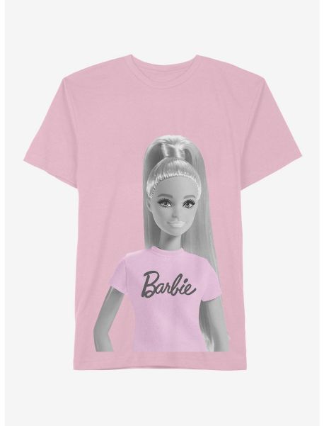 Barbie Jumbo Doll Pink Tonal T-Shirt Guys Graphic Tees