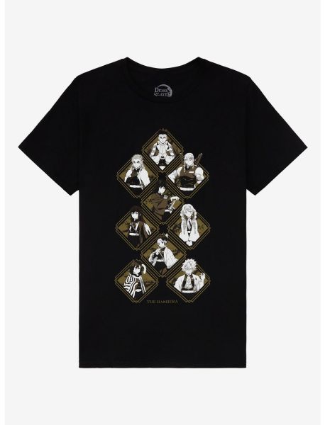 Guys Demon Slayer: Kimetsu No Yaiba Hashira Diamond Portraits T-Shirt Graphic Tees