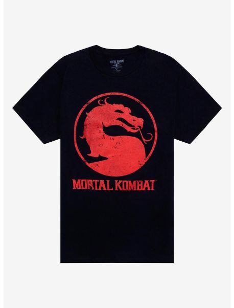 Guys Graphic Tees Mortal Kombat Logo T-Shirt