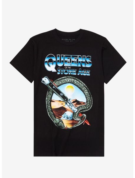 Queens Of The Stone Age Snake Knife T-Shirt Graphic Tees Guys