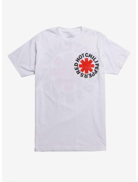 Red Hot Chili Peppers Red & Black Logo T-Shirt Graphic Tees Guys