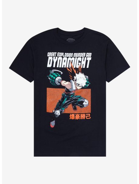My Hero Academia Bakugo Hero Name T-Shirt Graphic Tees Guys