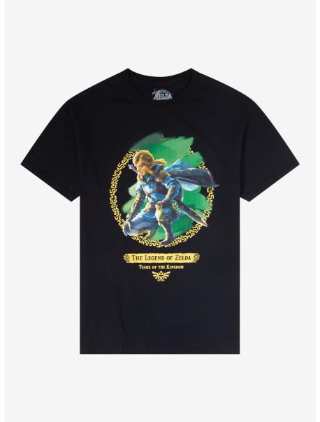 The Legend Of Zelda: Tears Of The Kingdom Link Crouching T-Shirt Graphic Tees Guys