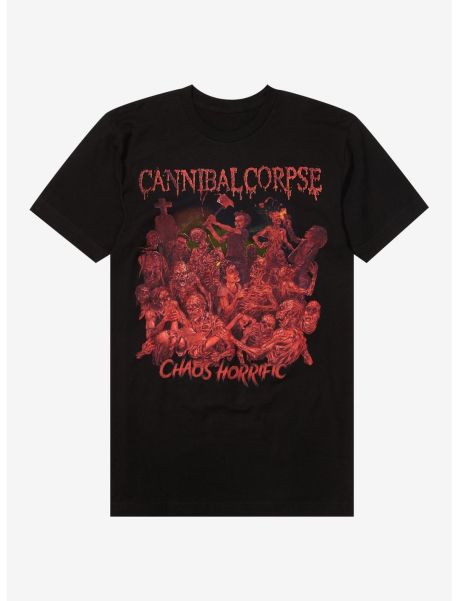 Graphic Tees Cannibal Corpse Chaos Horrific T-Shirt Guys