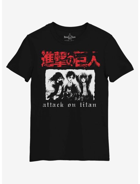 Attack On Titan Trio T-Shirt Guys Graphic Tees