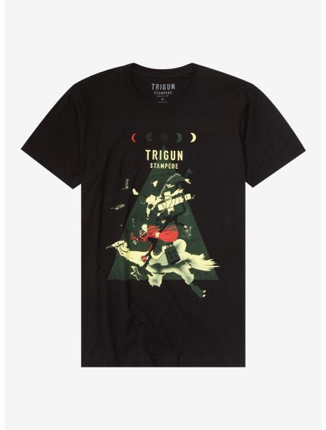 Guys Trigun Stampede Character Falling T-Shirt Graphic Tees