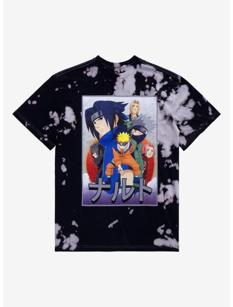 Graphic Tees Naruto Shippuden Main Characters Tie-Dye T-Shirt Guys