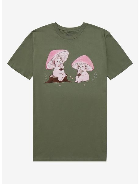 Mushroom Tea Time T-Shirt By Fairydrop Guys Graphic Tees