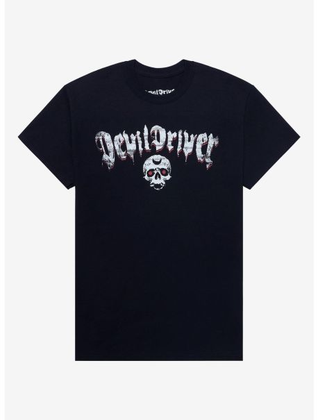 Graphic Tees Devildriver Skull Moon T-Shirt Guys