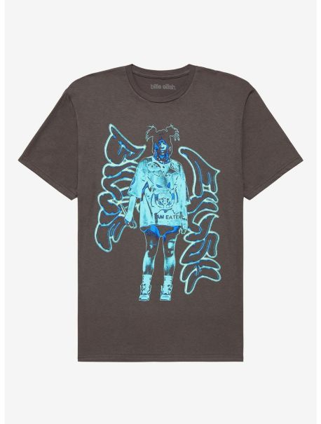 Graphic Tees Guys Billie Eilish Trippy Portrait T-Shirt