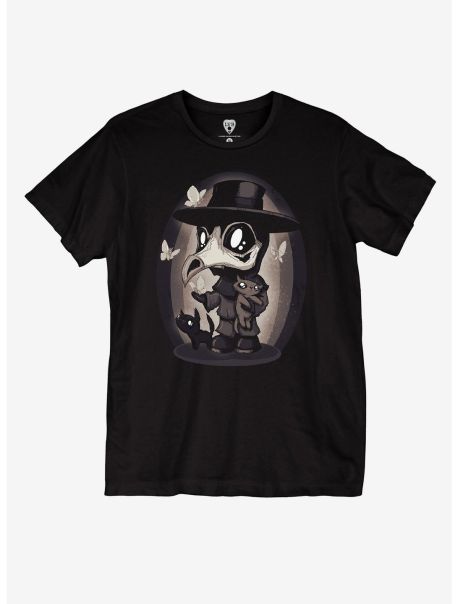 Graphic Tees Guys Plague Doctor Cats T-Shirt By Ludwig Von Bacon