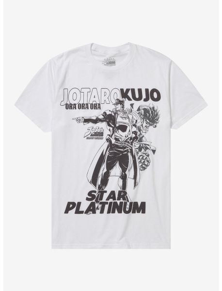 Graphic Tees Guys Jojo's Bizarre Adventure Star Platinum Ora T-Shirt