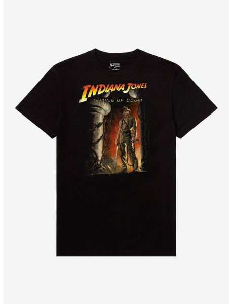 Indiana Jones And The Temple Of Doom Poster T-Shirt Guys Graphic Tees