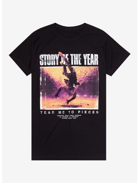 Story Of The Year Tear Me To Pieces Track Listing T-Shirt Graphic Tees Guys