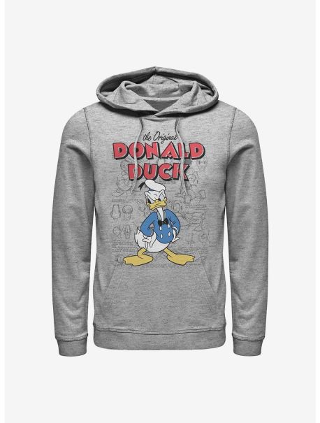 Hoodies Guys Disney Donald Duck Original Donald Sketchbook Hoodie