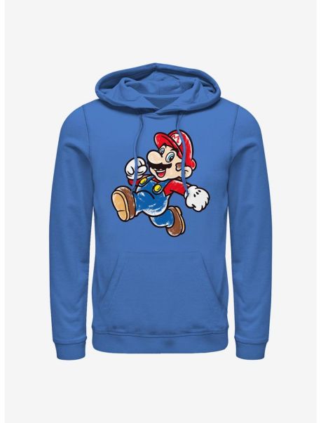 Guys Hoodies Super Mario Artsy Mario Hoodie