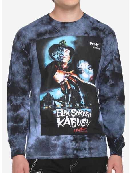 A Nightmare On Elm Street Poster Wash Long-Sleeve T-Shirt Long Sleeves Guys