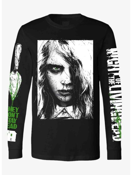 Long Sleeves Guys Night Of The Living Dead Zombie Long-Sleeve T-Shirt