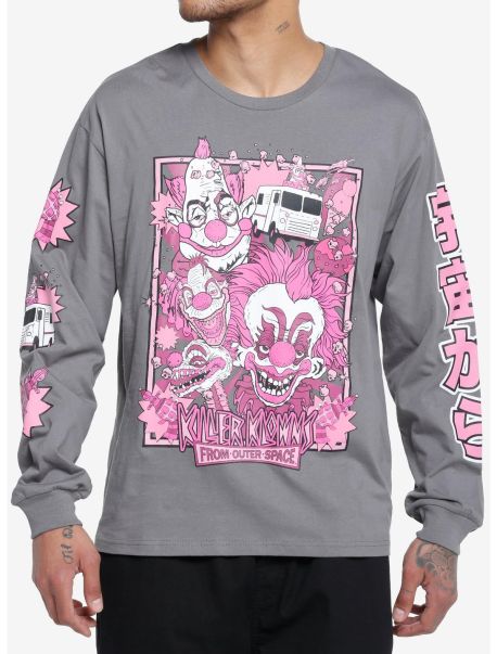 Killer Klowns From Outer Space Pink Tonal Long-Sleeve T-Shirt Long Sleeves Guys